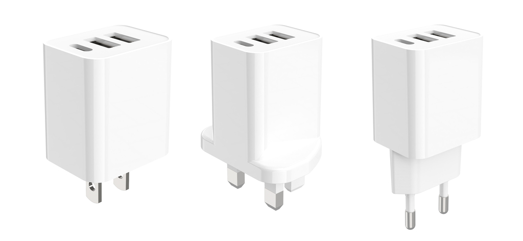 3 ports wall charger